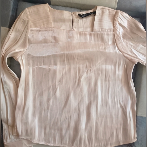 Zara Satin organza square neck top - Picture 10 of 12